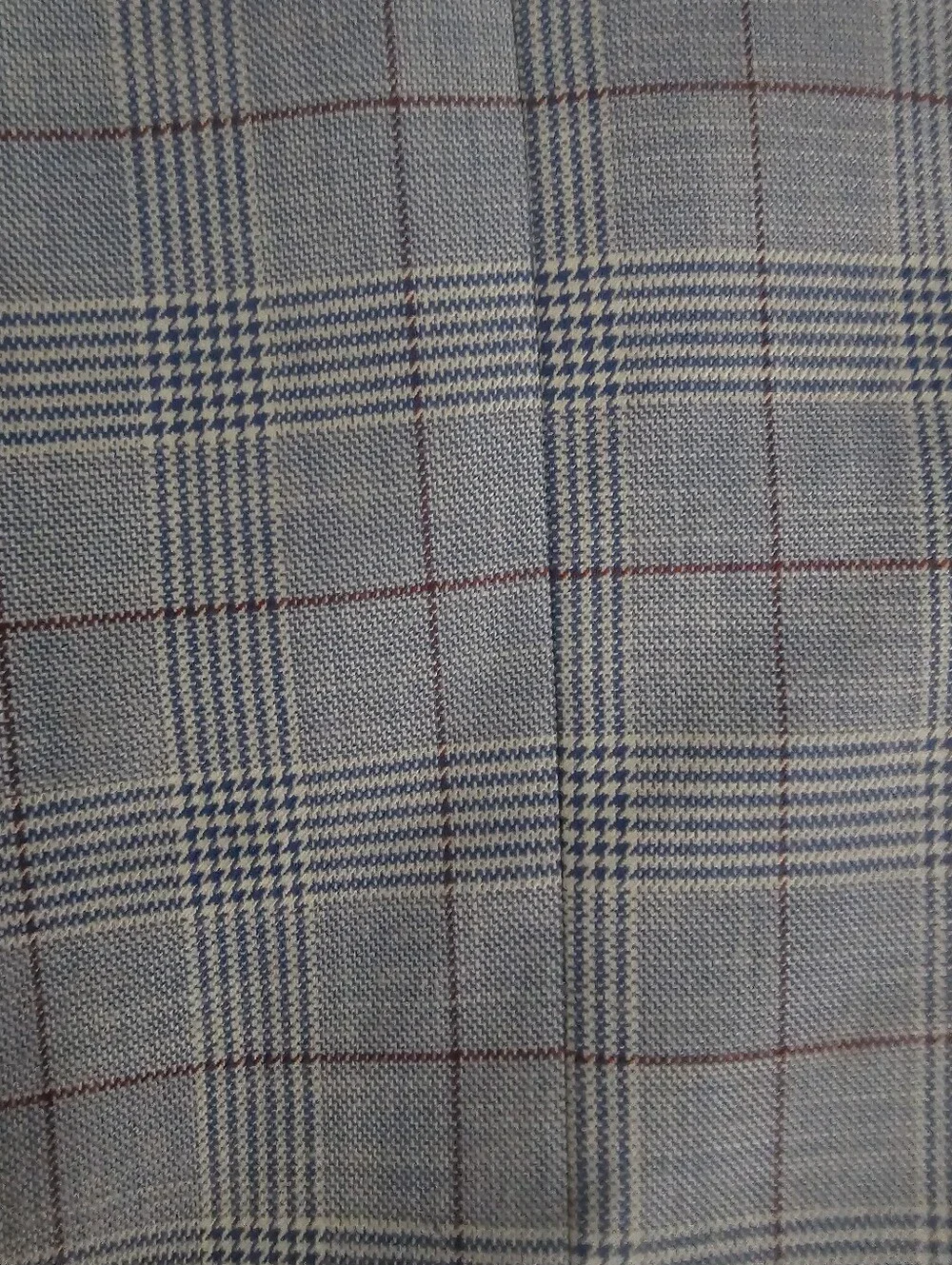 Stafford Glen Plaid Sport Coat Blazer Men’s 44R Blue Windowpane Business Career